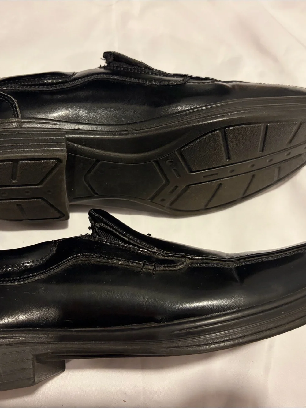 Deer Stags Black Boys' Slip-On Square-Toe Dress Shoes